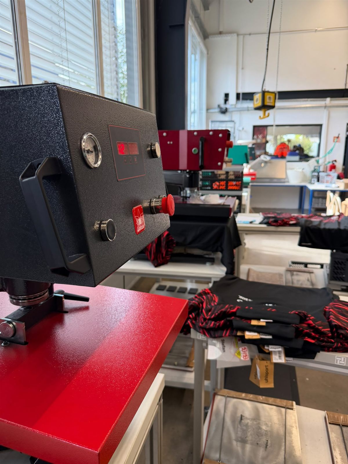 Heißpresse mit bedruckten Trikots